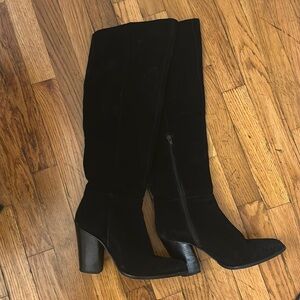 Faux suede black over the knee boots size 7.5